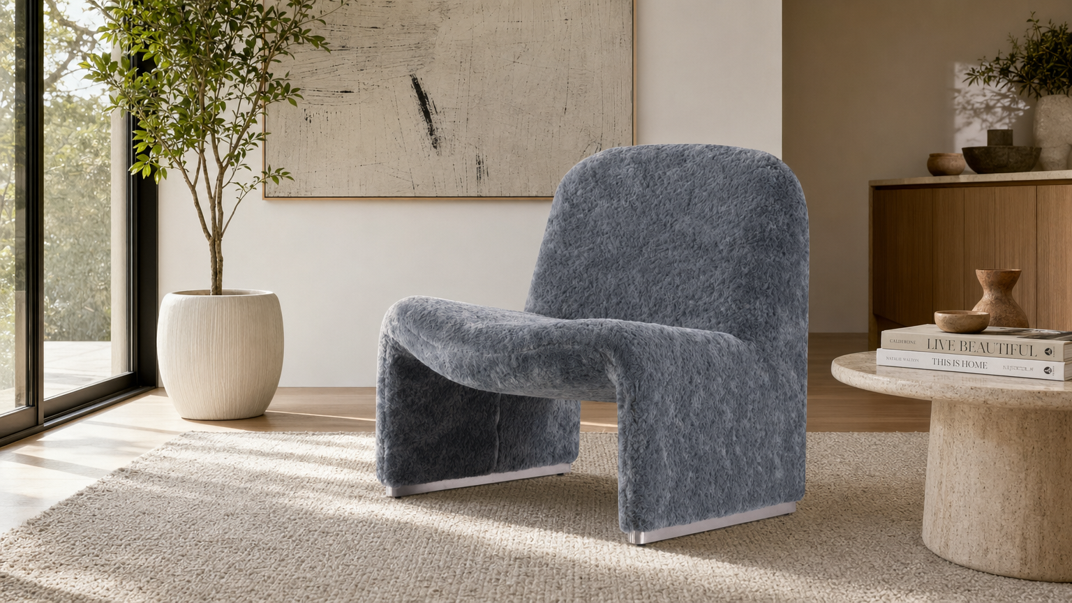 Cloud Wave Lounge Chair - lifestyle view by FOBOO