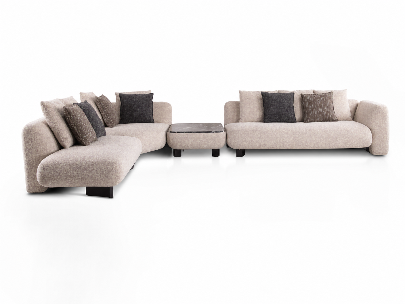 Barley Boucle Modular Sofa Set - FOBOO designer furniture