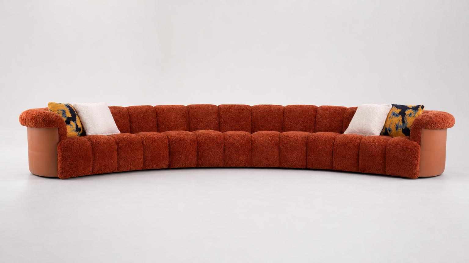 Terracotta Arc Sherpa Sectional - FOBOO designer furniture