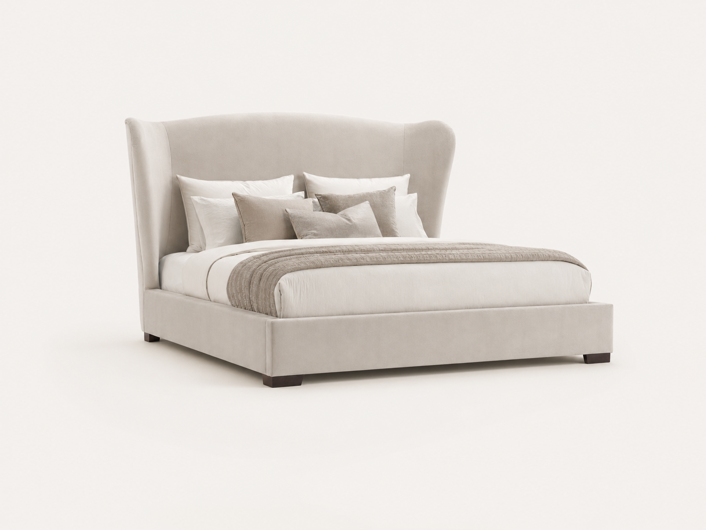 Luna Upholstered Bed - FOBOO designer furniture
