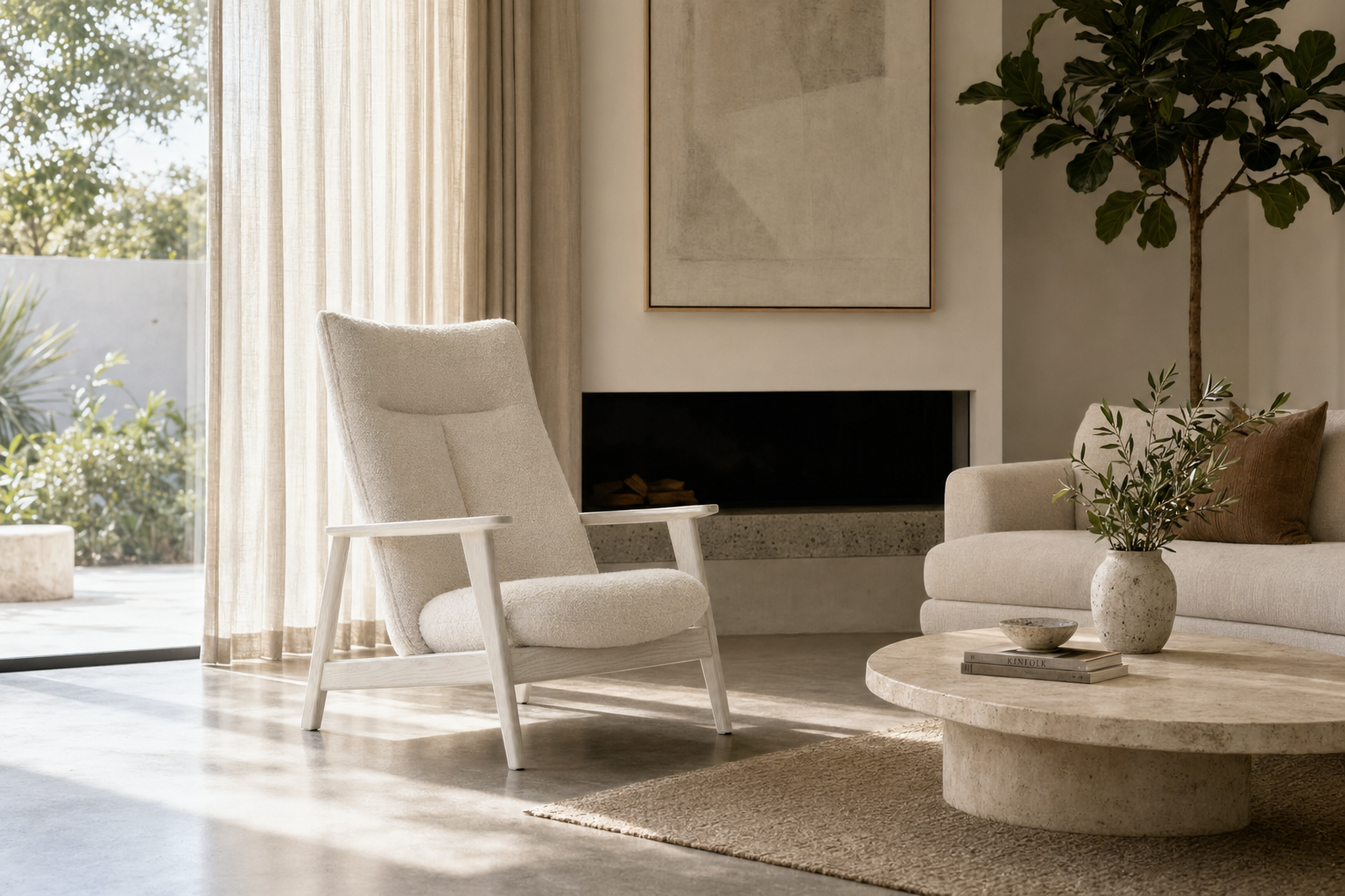 Archini Living Kite Lounge Chair - lifestyle view by FOBOO