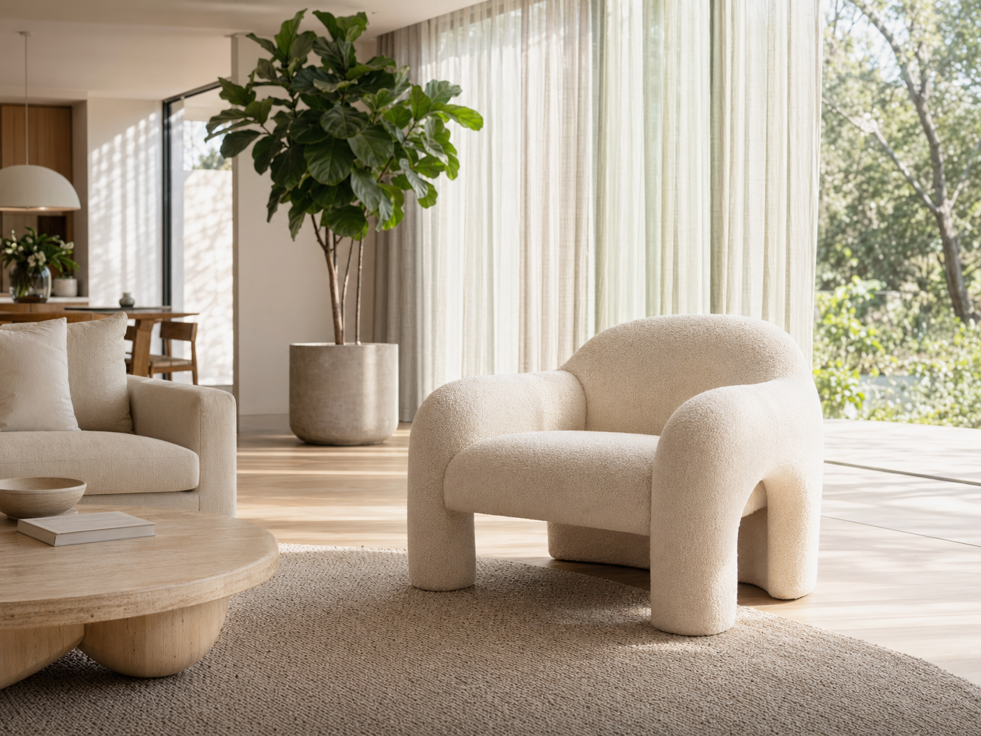 Archini Living Lamb Armchair - lifestyle view by FOBOO