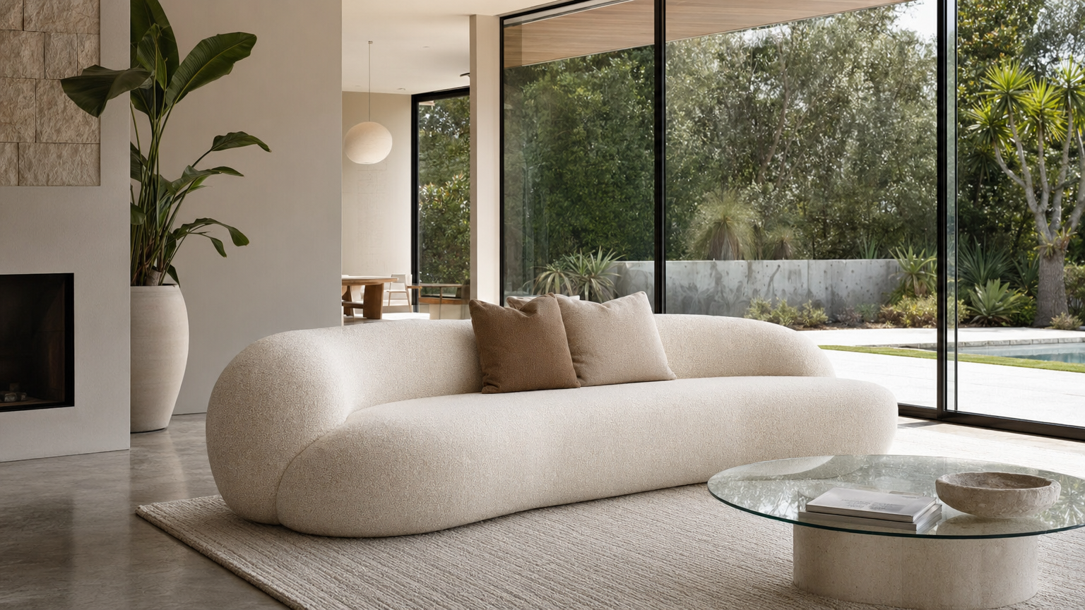 Archini Living Stone Sofa - lifestyle view by FOBOO