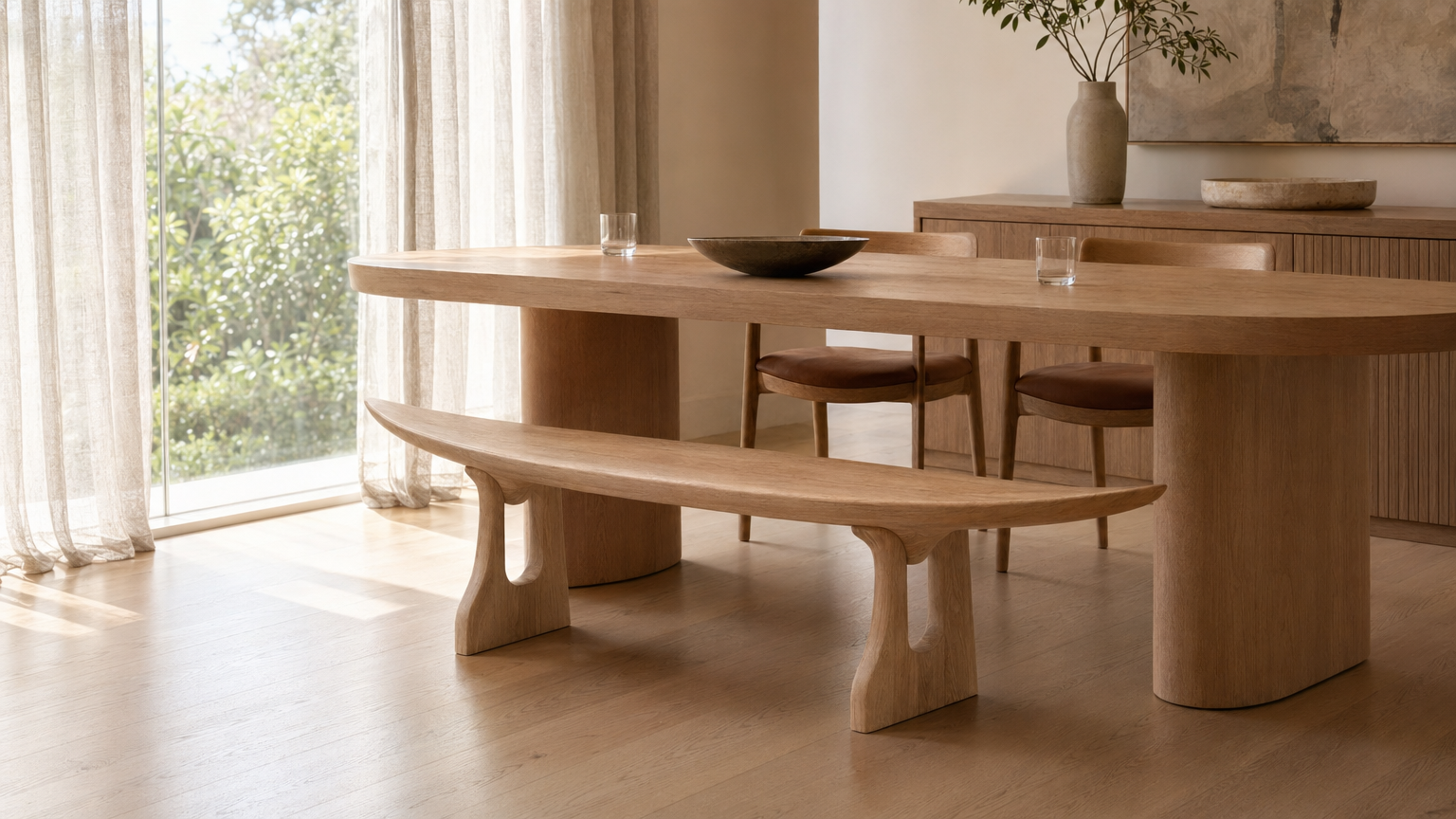 Archini Living Swallow Bench - lifestyle view by FOBOO