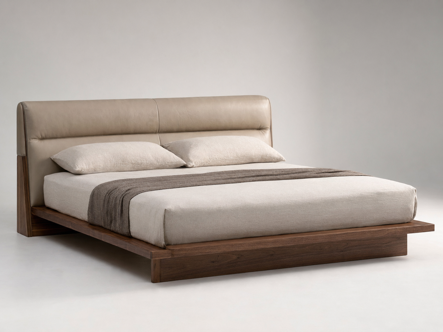 Atlas Leather Bed - FOBOO designer furniture