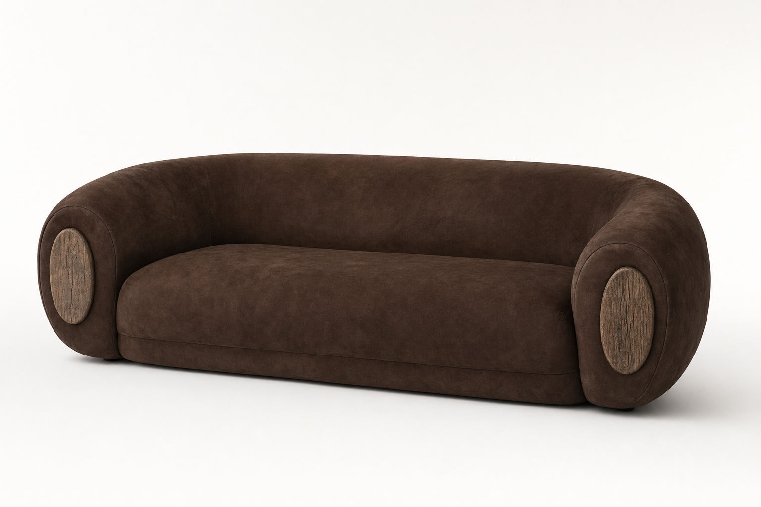 Cocoa Nubuck Sculptural Sofa - FOBOO designer furniture