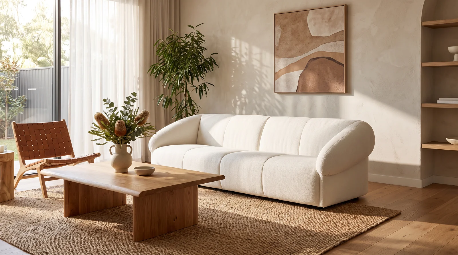 The Archini Living Cocoon Sofa - styled in living space
