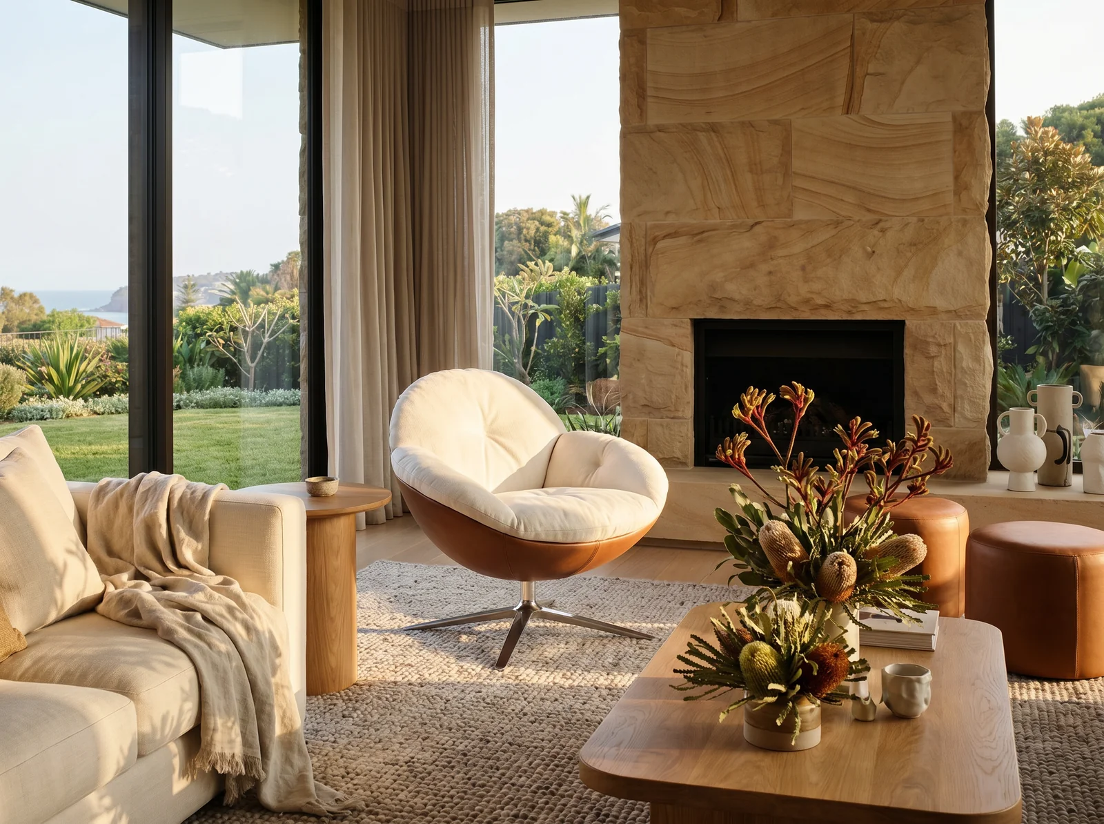 Archini Living Cotton Armchair - lifestyle view by FOBOO