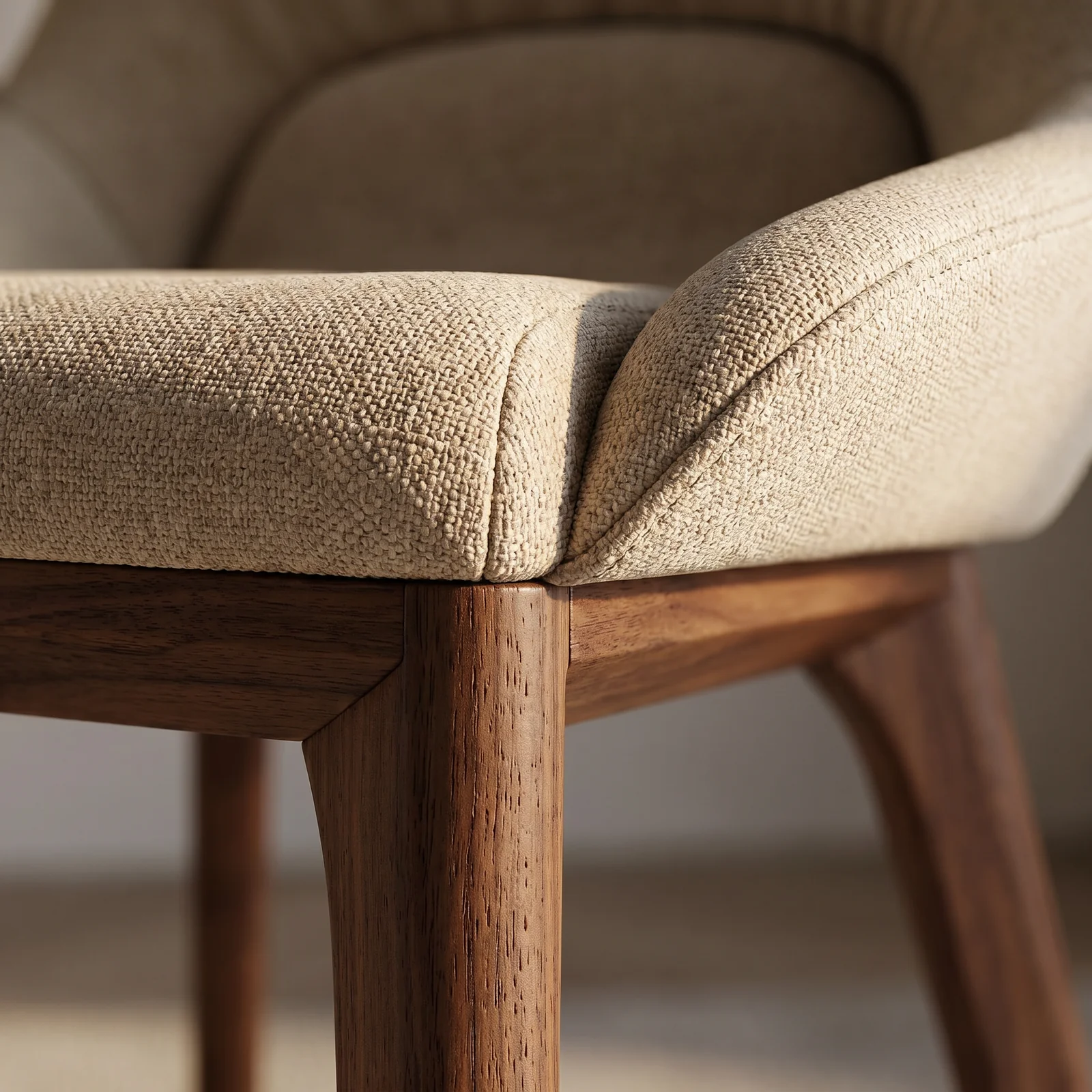The Archini Living Dumpling Dining Chair - material and finish detail