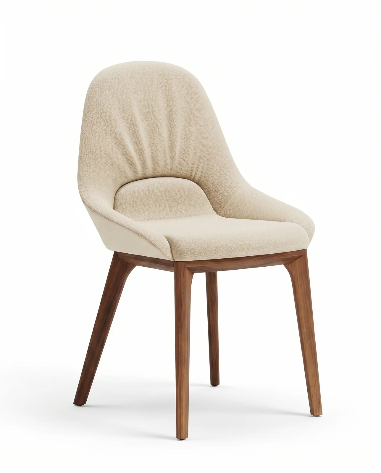 The Archini Living Dumpling Dining Chair - front view on white background