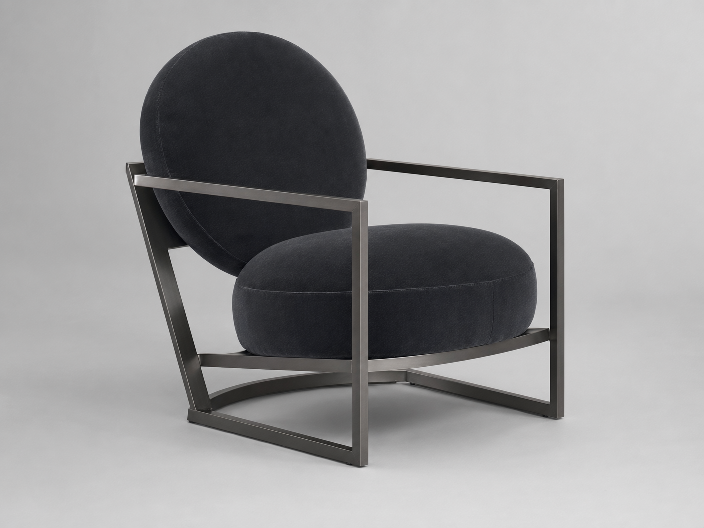 Graphite Sculptural Accent Chair - FOBOO designer furniture