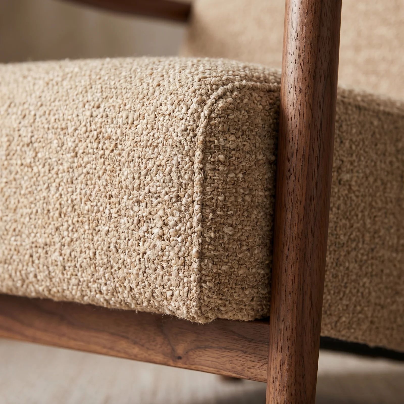 The Archini Living Gulf Armchair - material and finish detail