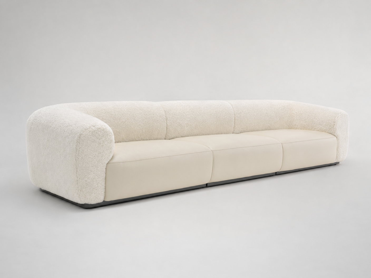 Ivory Duo-Texture Sofa - FOBOO designer furniture