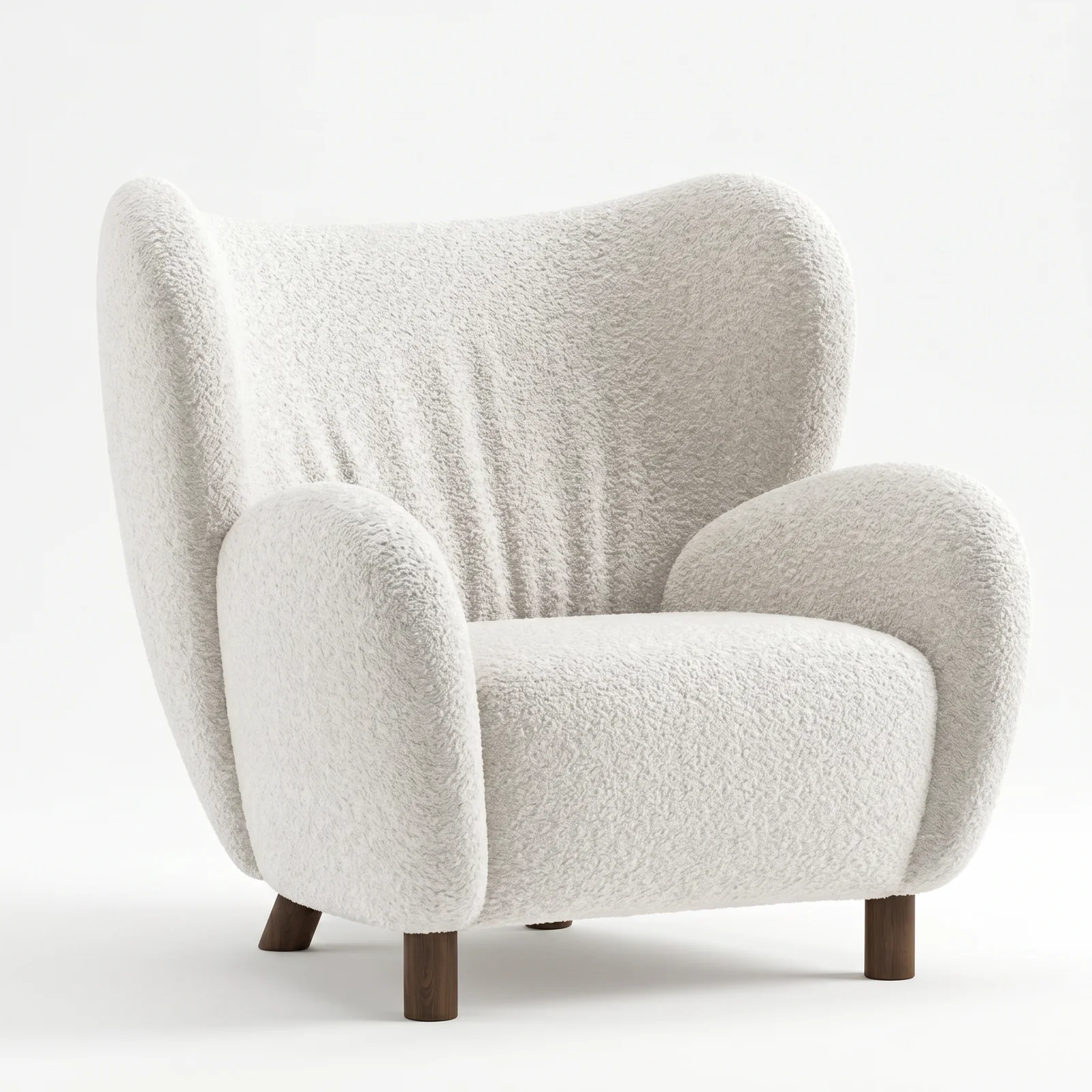 The Archini Living Lamb Armchair - front view on white background