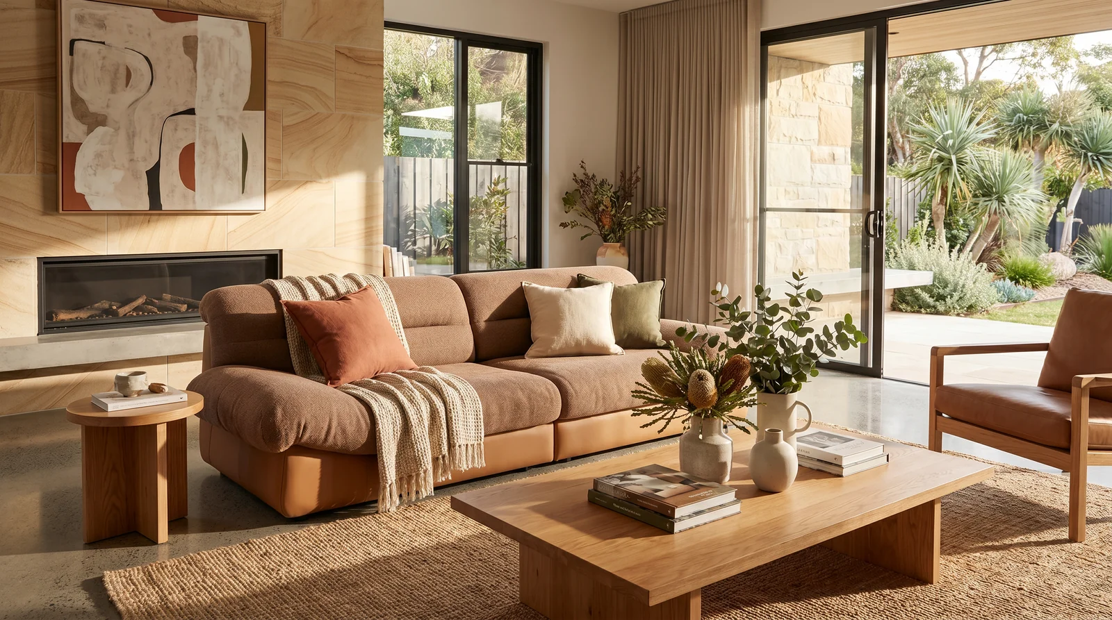 The Archini Living Mochi Sofa - styled in living space