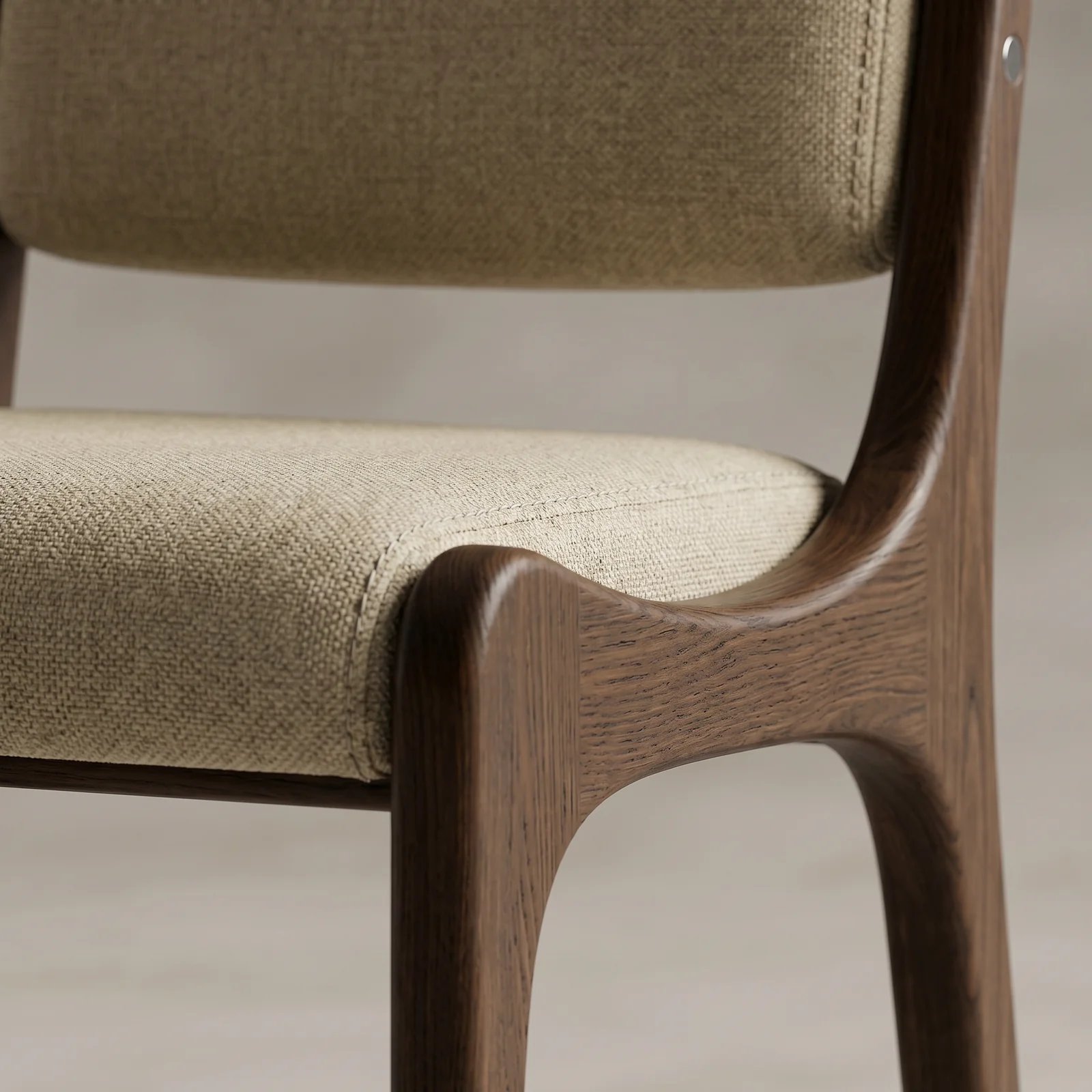 The Archini Living Perch Dining Chair - material and finish detail