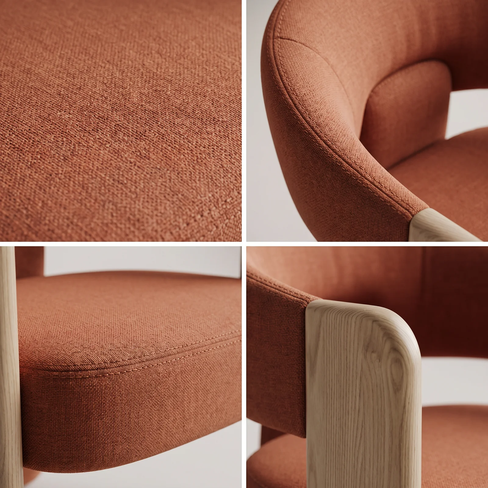 The Archini Living Popsicle Armchair - material and finish detail