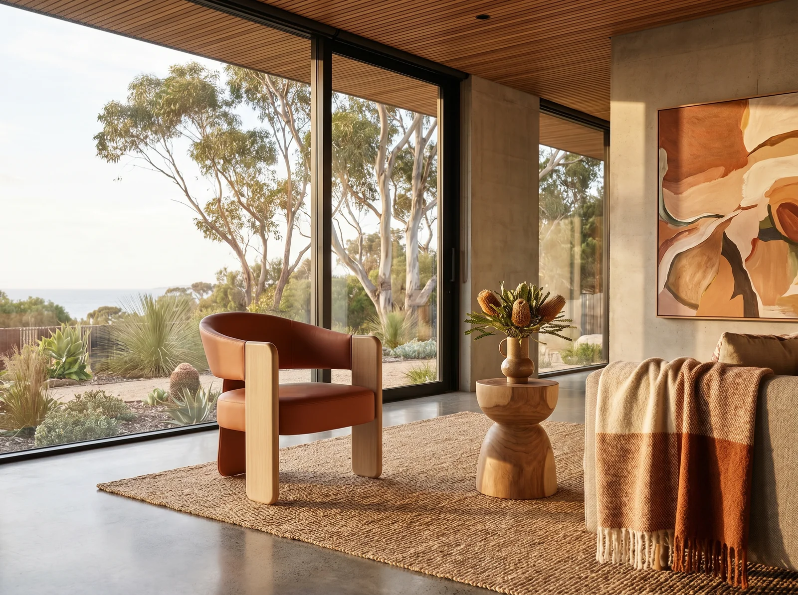 The Archini Living Popsicle Armchair - styled in living space