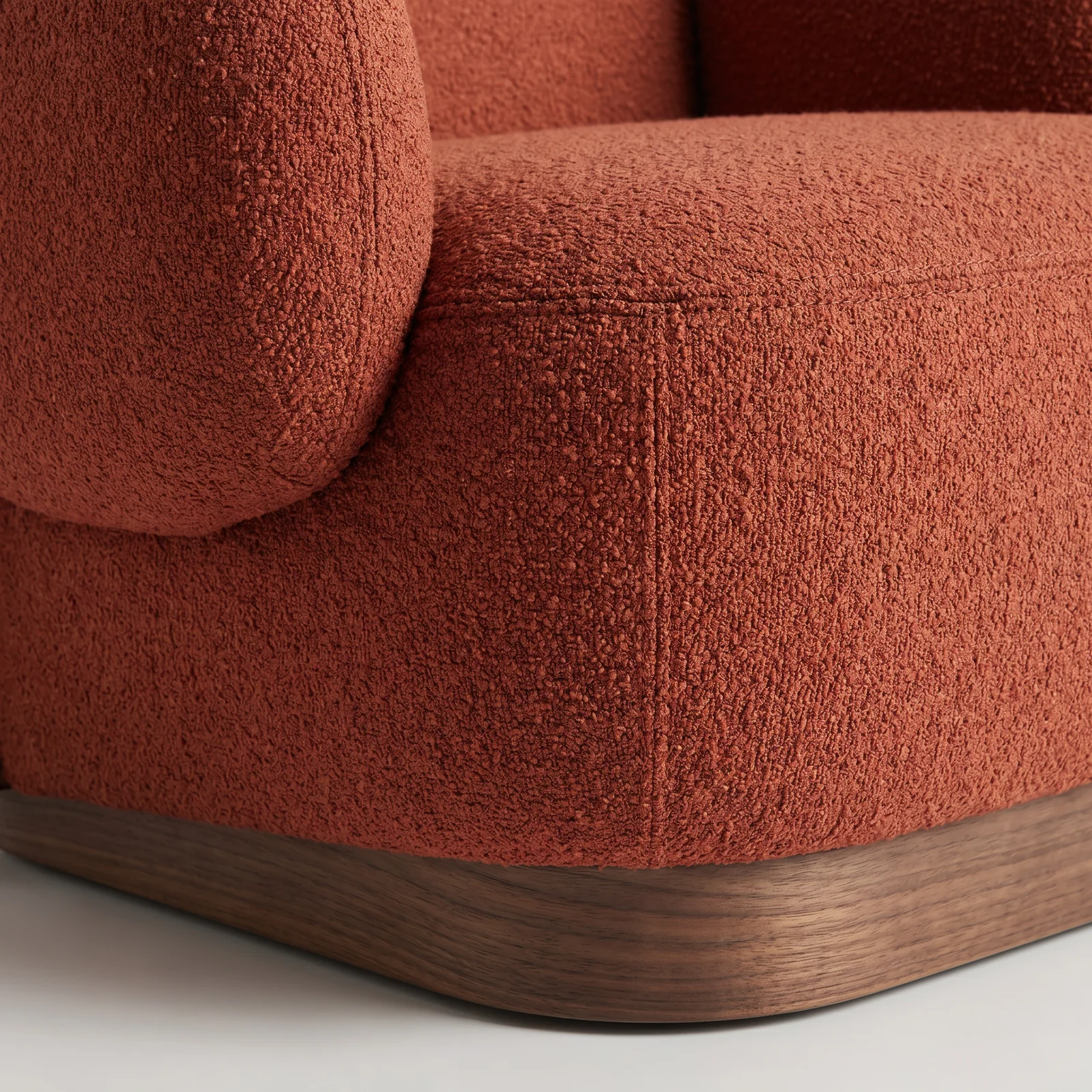 The Archini Living Rain Flower Armchair - material and finish detail