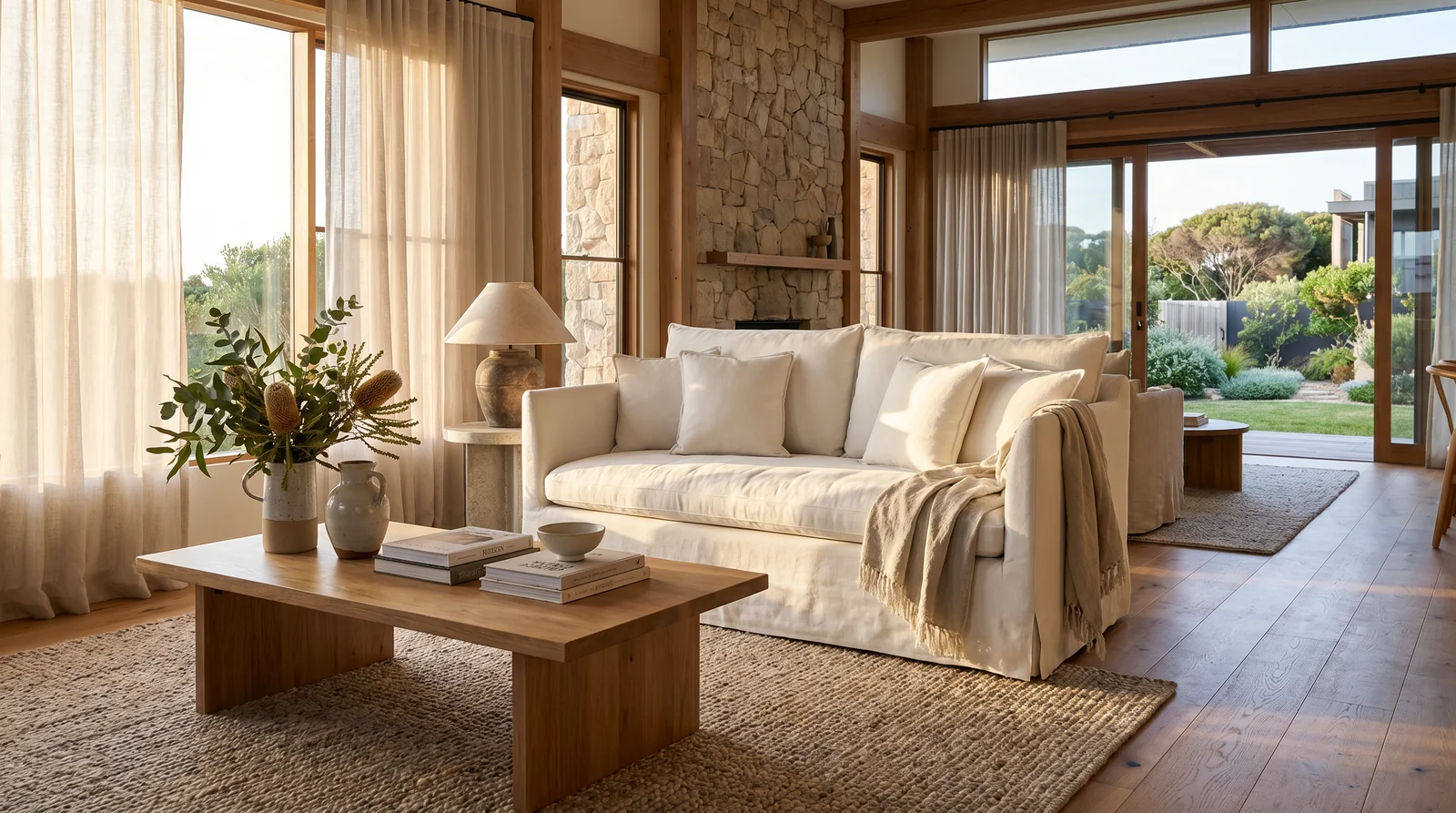 The Archini Living Ripple Sofa - styled in living space