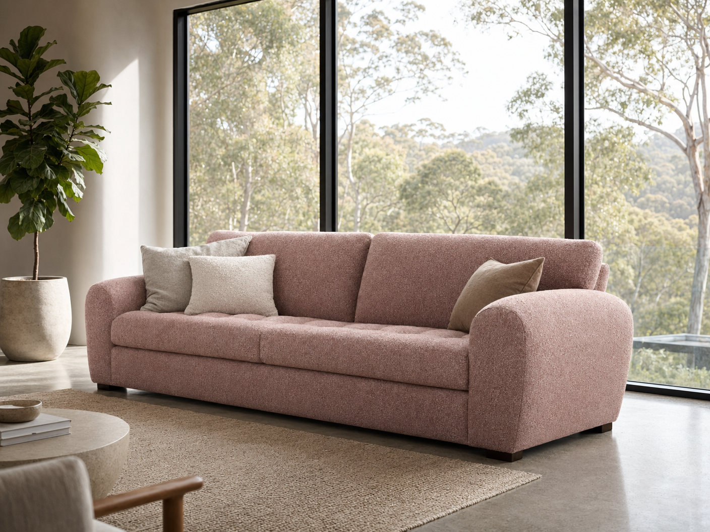 Rose Tweed 4-Seat Sofa - lifestyle view by FOBOO