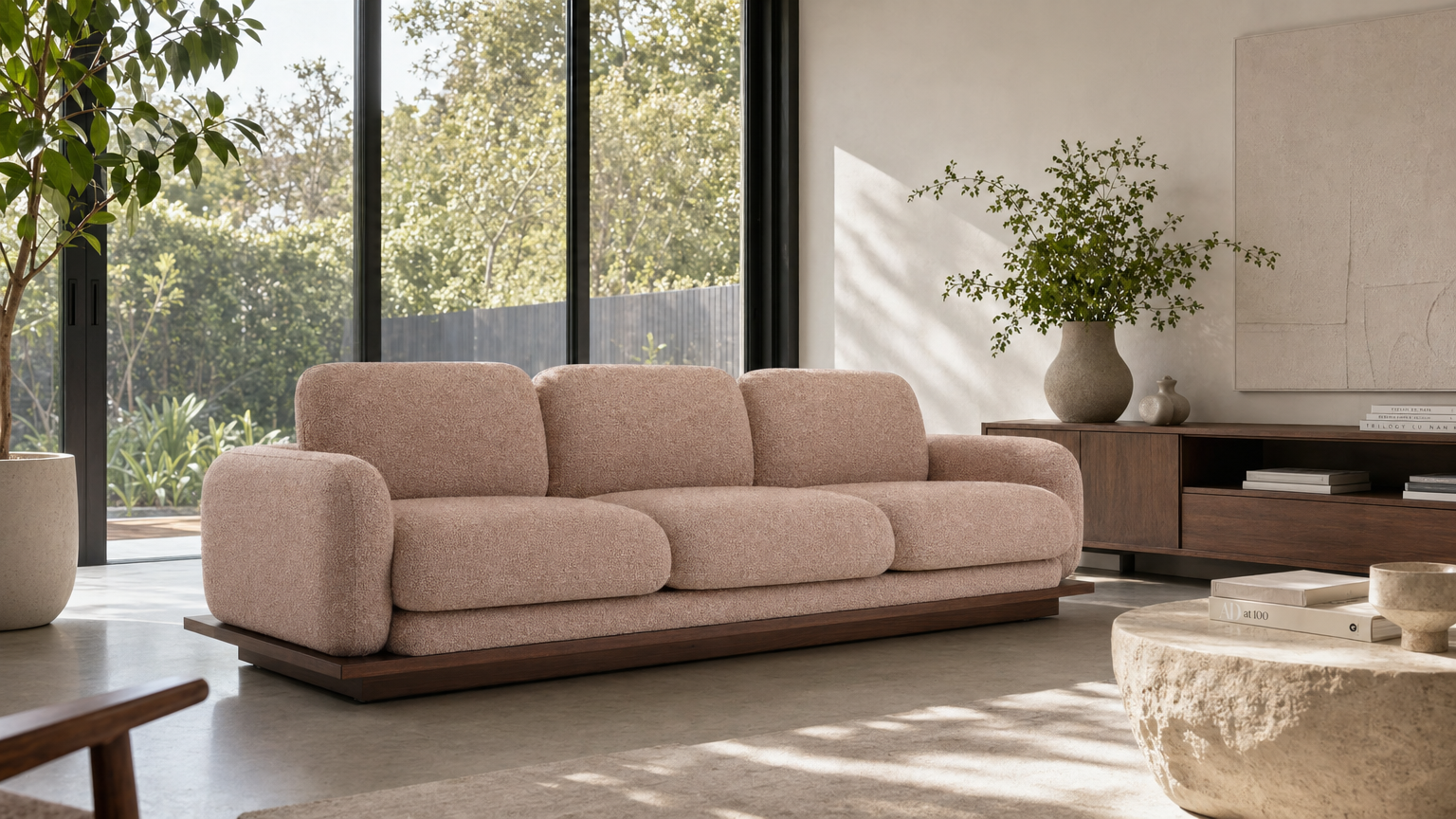Rosewood Platform Sofa - lifestyle view by FOBOO