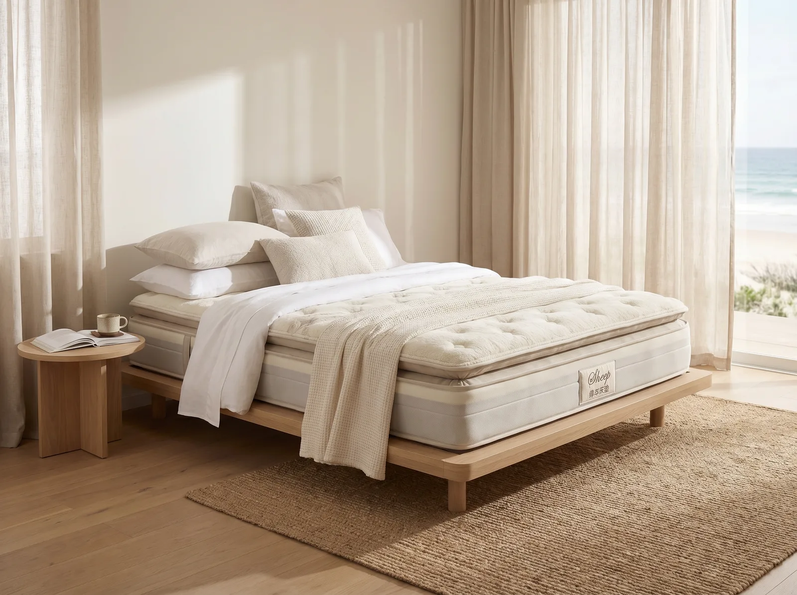 The Archini Living Sheep Mattress - styled in living space