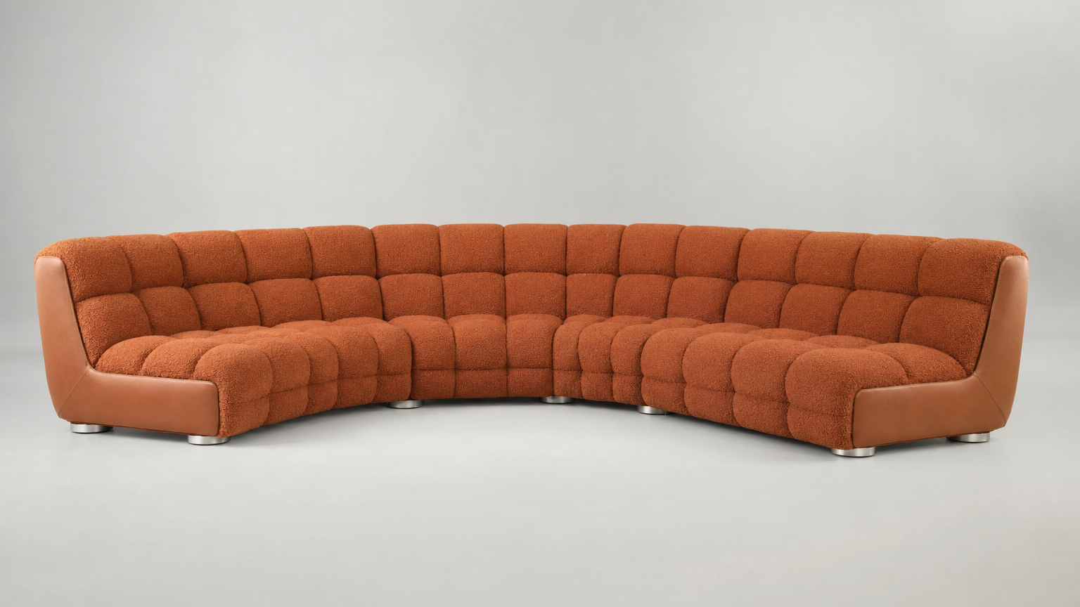 Terracotta Arc Sherpa Sectional - FOBOO designer furniture