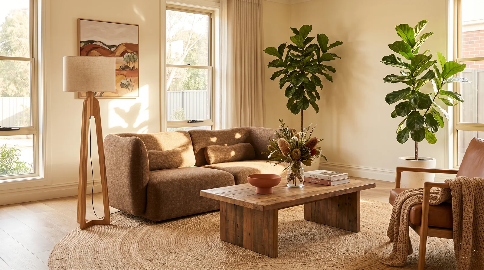 The Archini Living Wave Sofa - styled in living space